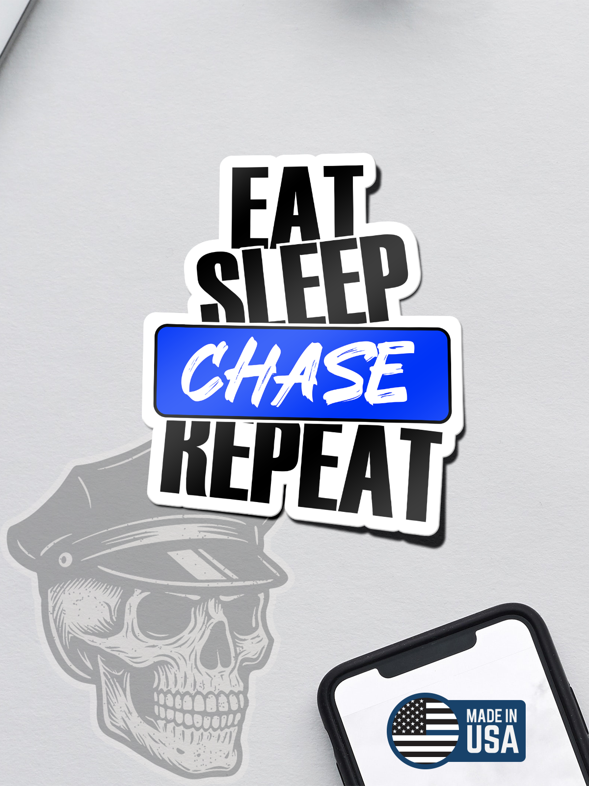 Eat, Sleep, Chase, Repeat Sticker
